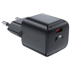 Väike võrgulaadija, Acefast A731, GaN PD 20W., USB-C, must hind ja info | Mobiiltelefonide laadijad | kaup24.ee