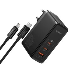 USB-A võrgulaadija, Baseus GaN51Pro, 160 W. GaN5 2x USB-C /+ USB-C kaabel, must. hind ja info | Mobiiltelefonide laadijad | kaup24.ee