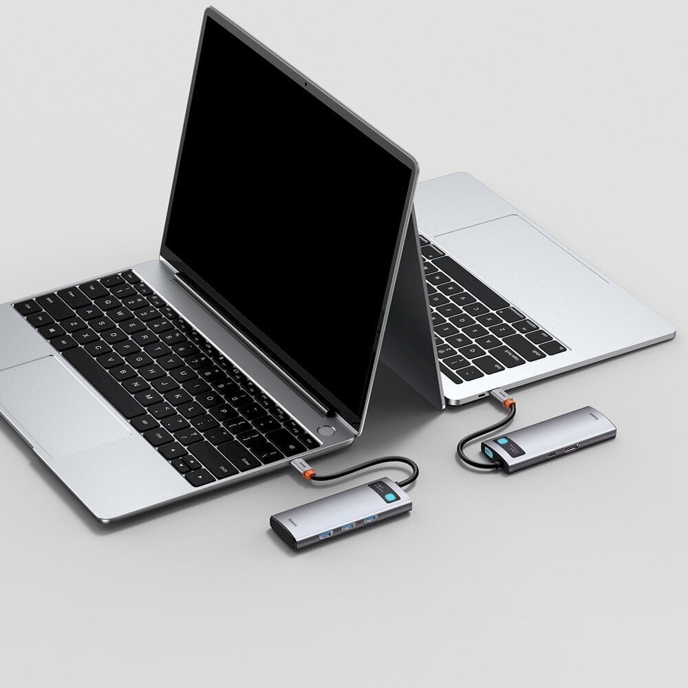 Multifunktsionaalne USB-C adapter, 5in1, Baseus, PD HUB 100 W., HDMI 4K 3x USB 3.2, hall hind ja info | USB jagajad, adapterid | kaup24.ee