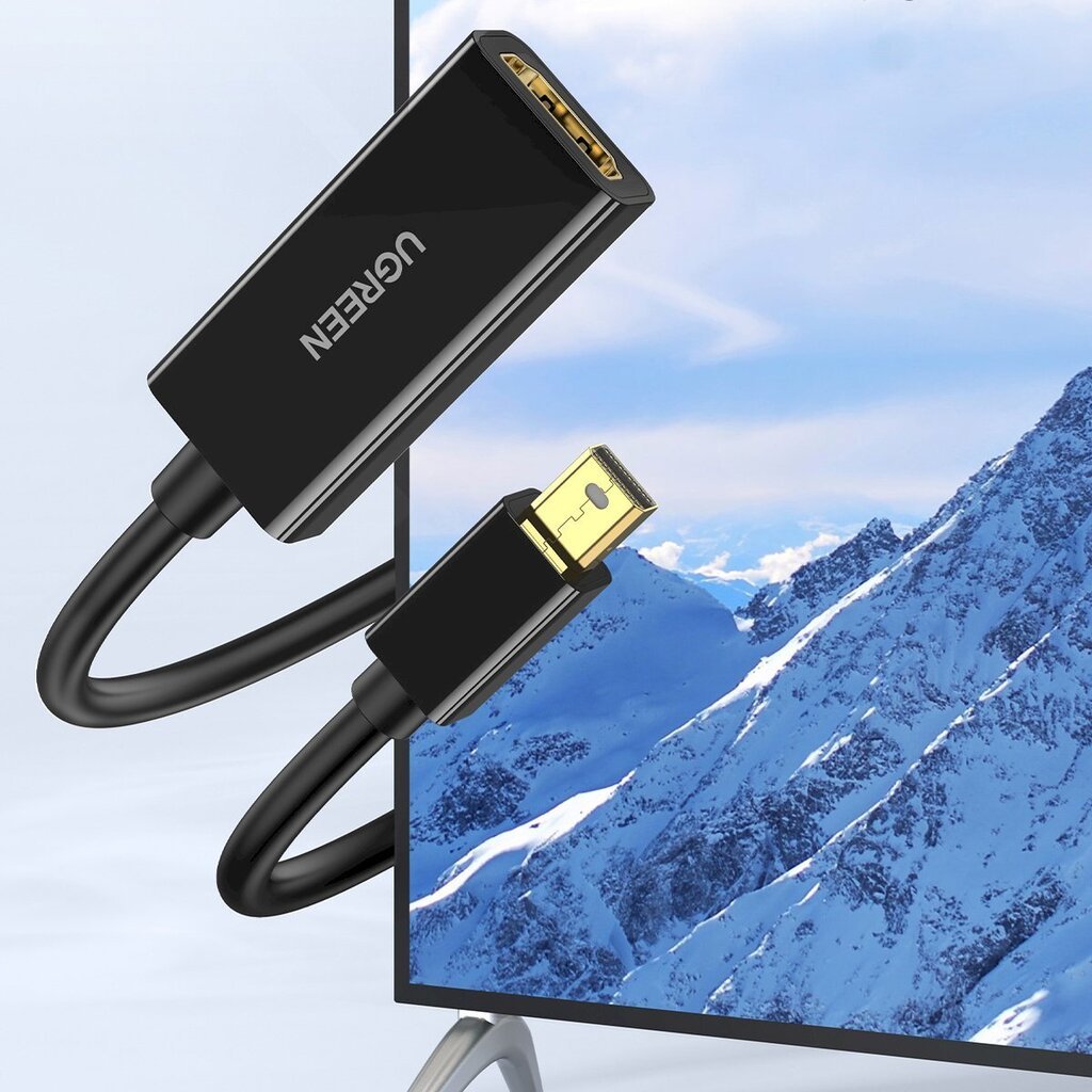 Adapterkaabel, Ugreen MD1121, mini DP DisplayPort, HDMI 4K, must hind ja info | USB jagajad, adapterid | kaup24.ee