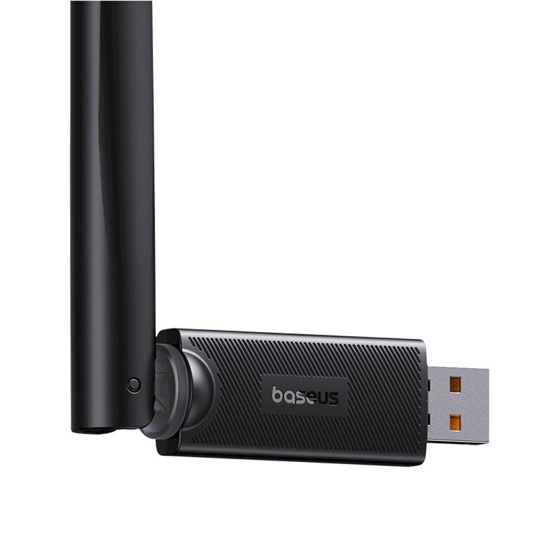 Väline võrguadapter koos 6 dBi antenniga, Baseus BS-OH1731, USB WiFi 2.4GHz., 5GHz., 650 Mbps., must hind ja info | Komponentide tarvikud | kaup24.ee