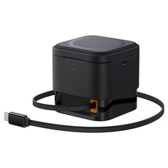 Беспроводное зарядное устройство с выдвижным кабелем USB-C, 2 в 1, Baseus BS-W5311, 20 Вт, черный цена и информация | Зарядные устройства Power bank | kaup24.ee
