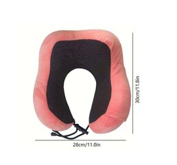 U-образная подушка для путешествий на шею, Electronics LV-1067 , розовый, 1 шт. цена и информация | Подушки | kaup24.ee
