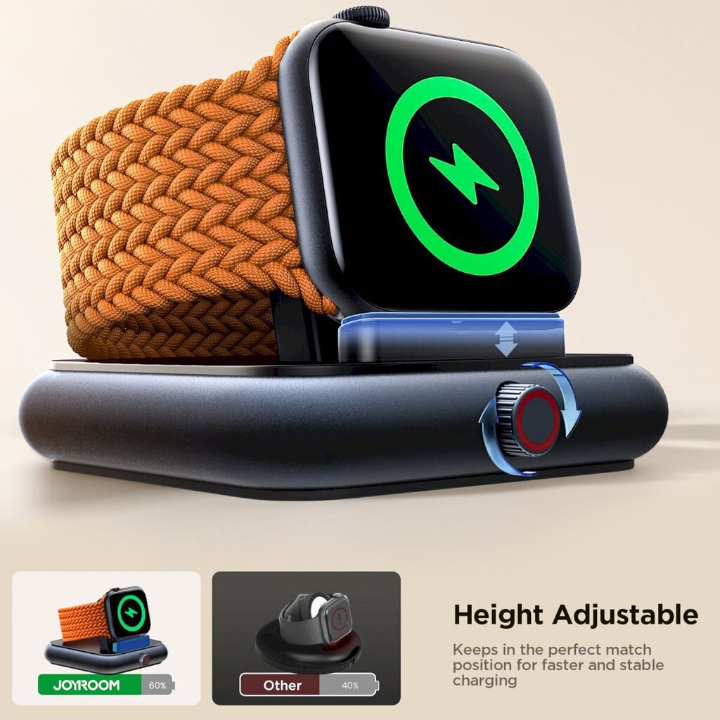 USB-C juhtmevaba laadija Apple Watch nutikellale, Joyroom JR-WQW031, must цена и информация | Nutikellade ja nutivõrude tarvikud | kaup24.ee