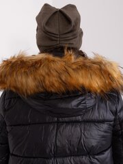 Женская шапка темного цвета хаки, зимняя шапка цена и информация | Женские куртки | kaup24.ee