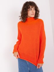 Женский оранжевый свитер с высоким воротником цена и информация | Женские кофты | kaup24.ee