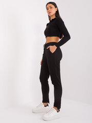 Женские спортивные брюки из ткани черного цвета цена и информация | Спортивная одежда для женщин | kaup24.ee