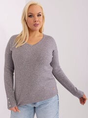 Женский темно-серый свитер больших размеров цена и информация | Женские кофты | kaup24.ee