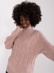 Женский темно-розовый свитер с высоким воротником цена и информация | Женские кофты | kaup24.ee