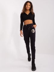 Женские черные спортивные штаны цена и информация | Спортивная одежда для женщин | kaup24.ee