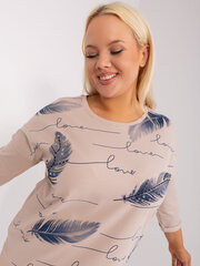 Женская блузка больших размеров цвета экрю цена и информация | Женские блузки, рубашки | kaup24.ee