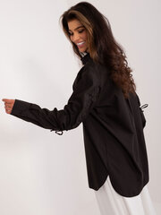 Женская черная длинная рубашка цена и информация | Женские блузки, рубашки | kaup24.ee