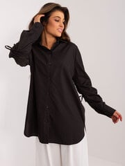 черная длинная меховая рубашка с карманами rue paris цена и информация | Женские блузки, рубашки | kaup24.ee