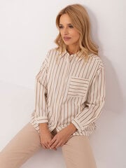 Женская рубашка оверсайз светло-коричневого цвета цена и информация | Женские блузки, рубашки | kaup24.ee