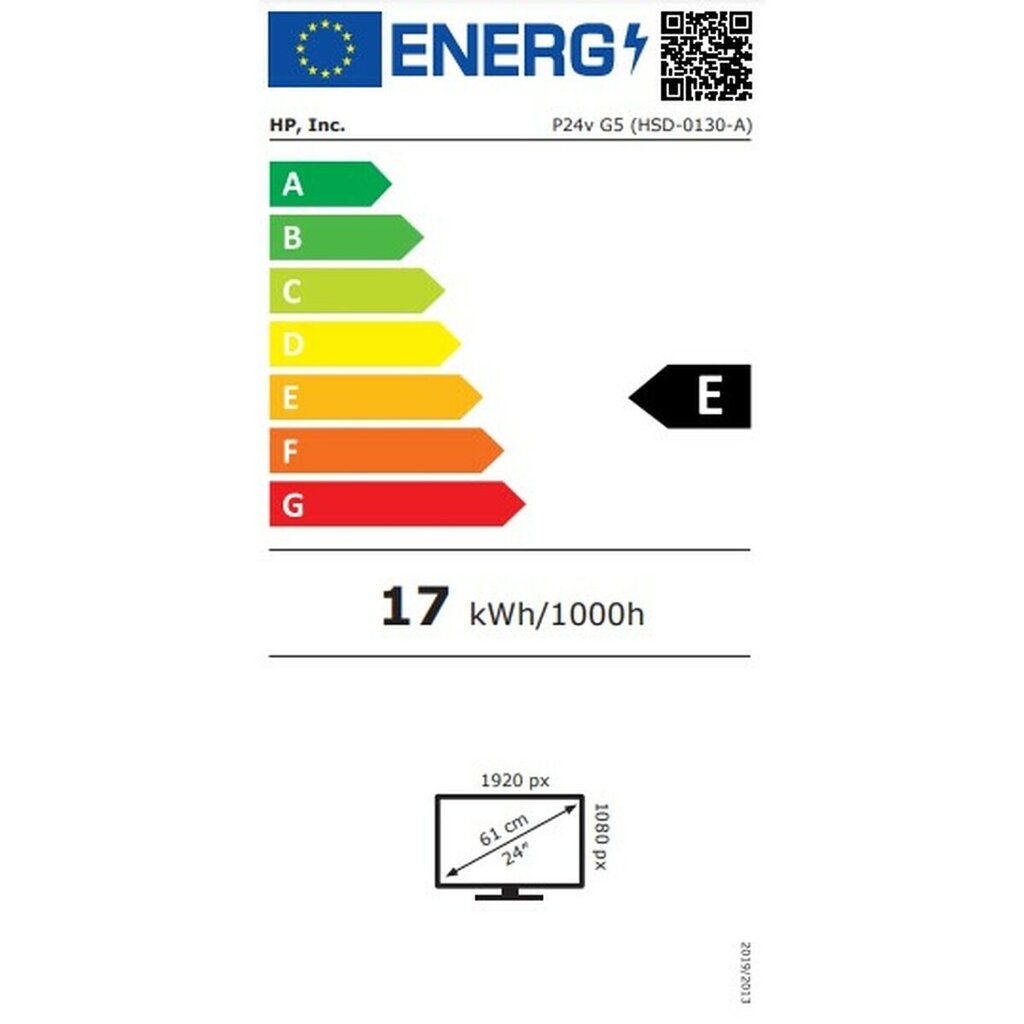 HP 60,5 cm/23,8 tolli (1920 x 1080) HP P24 G5 16:9 5 ms IPS VGA HDMI DisplayPort VESA Full HD must FHD 1920 x 1080 16 9 1000 1 250 cd/m2 5 ms GtG DP цена и информация | Monitorid | kaup24.ee