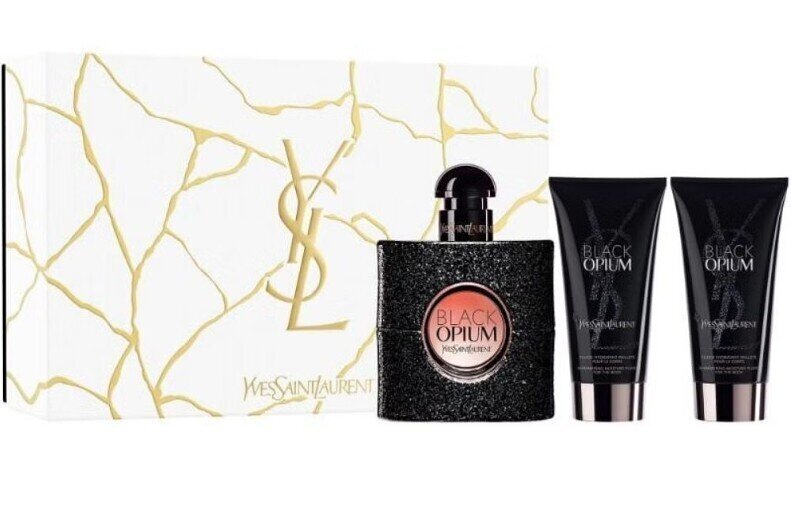 Komplekt Yves Saint Laurent Black Opium naistele: Parfüüm EDP, 50 ml + kehakreem, 2 x 50 ml цена и информация | Naiste parfüümid | kaup24.ee