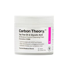 Näopuhastuspadjad Carbon Theory teepuuõli ja glükoolhape 60 Breakout Control, 60 tk hind ja info | Näopuhastusvahendid | kaup24.ee