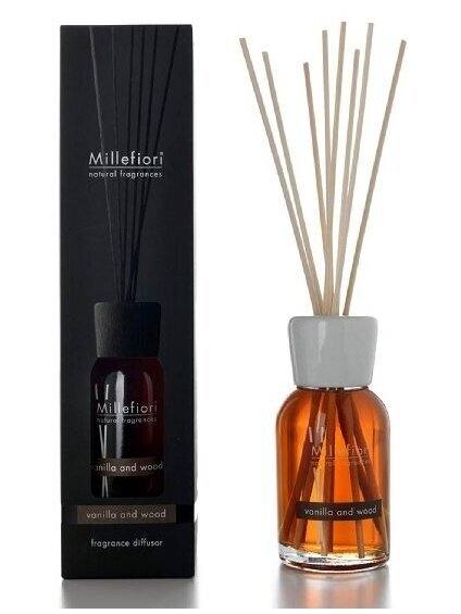 Kodulõhnastaja pulkadega Millefiori Milano Natural Vanilla &amp; Wood, 500 ml цена и информация | Kodulõhnastajad | kaup24.ee