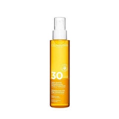 Pihustatav kaitseõli kehale ja juustele Clarins Glowing Sun Oil SPF 30, 150 ml hind ja info | Päikesekreemid | kaup24.ee
