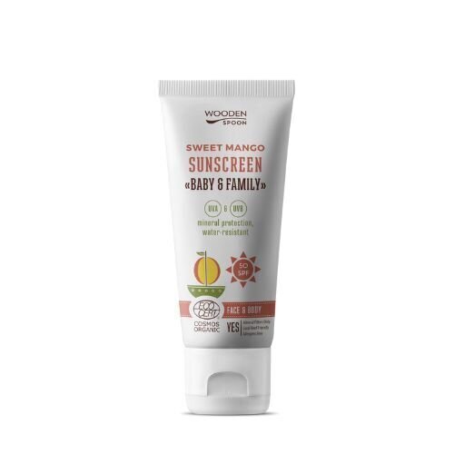 Päikesekaitsekreem Mango Baby &amp; Family SPF 50, 100 ml цена и информация | Päikesekreemid | kaup24.ee