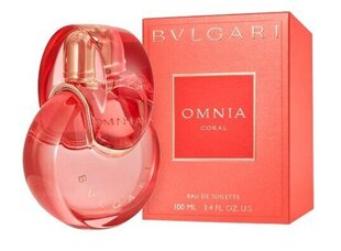 Tualettvesi Bvlgari Omnia Coral EDT naistele, 100 ml hind ja info | Naiste parfüümid | kaup24.ee