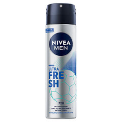 Спрей-антиперспирант Nivea Men Ultra Fresh для мужчин, 150 мл цена и информация | Дезодоранты | kaup24.ee