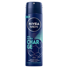 Спрей-антиперспирант Nivea Men Ultra Charge для мужчин, 150 мл цена и информация | Дезодоранты | kaup24.ee