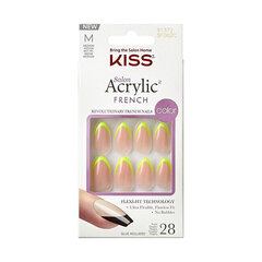 Искусственные ногти Kiss Salon Acrylic French Hype, 28 шт. цена и информация | Средства для маникюра и педикюра | kaup24.ee