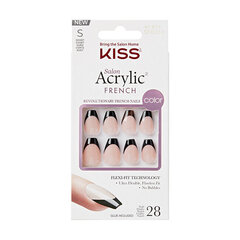 Искусственные ногти Kiss Salon Acrylic French Flame, 28 шт. цена и информация | Средства для маникюра и педикюра | kaup24.ee