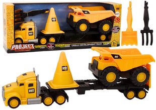 Ehitusmasinate ja tarvikute komplekt, kollane hind ja info | Poiste mänguasjad | kaup24.ee