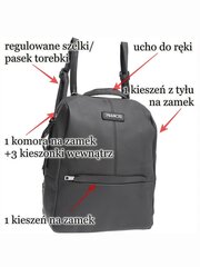 Рюкзак женский OW-PC-T8083-czarny OWPCT8083czarny2016103493227 цена и информация | Женские сумки | kaup24.ee