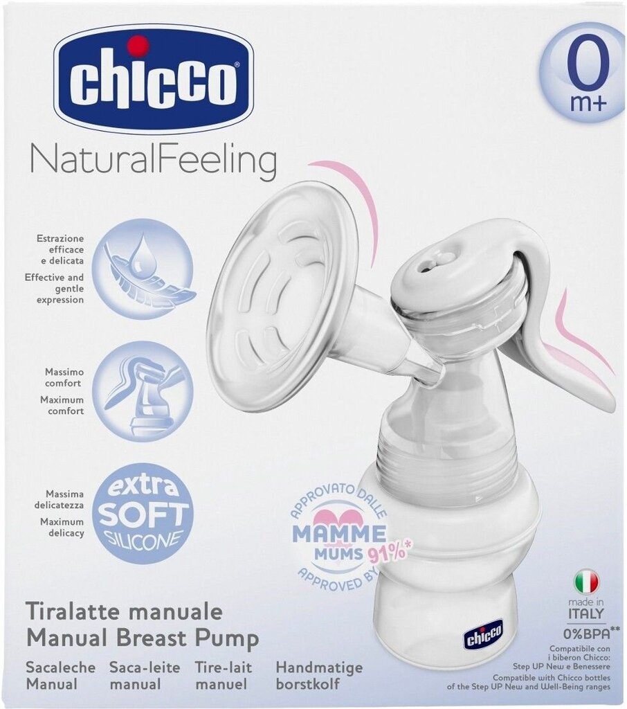 Käsitsi rindade pump Chicco Natural Feeling цена и информация | Rinnapumbad | kaup24.ee