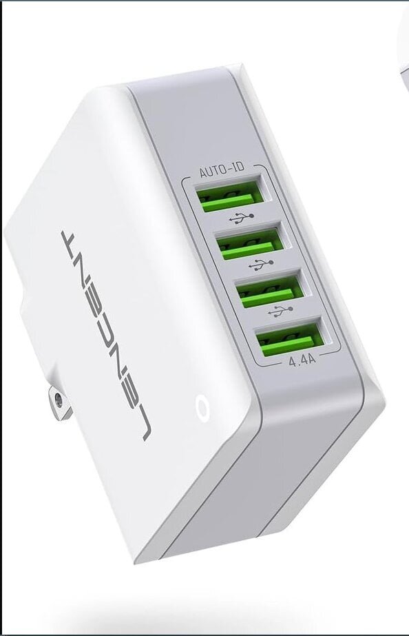 Lencent mitme USB-seinalaadija [22W/4,4A] 4-pordiline USB-reisivooluadapter hind ja info | Mobiiltelefonide laadijad | kaup24.ee