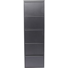 Шкаф для обуви Caruso, чёрный, 170 x 50 x 14 см  цена и информация | Полки для обуви, банкетки | kaup24.ee