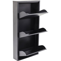 Шкаф для обуви Caruso, чёрный, 103 x 50 x 14 см цена и информация | Полки для обуви, банкетки | kaup24.ee