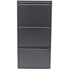 Шкаф для обуви Caruso, чёрный, 103 x 50 x 14 см цена и информация | Полки для обуви, банкетки | kaup24.ee