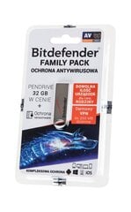 семейный пакет bitdefender на 1 год + 32gb pendrive цена и информация | Антивирусные программы | kaup24.ee