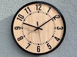 Seinakell ModernClock beež, valge, must, kreemjas, pruunid toonid 30cm hind ja info | Kellad | kaup24.ee