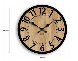 Seinakell ModernClock beež, must 33cm цена и информация | Часы | kaup24.ee