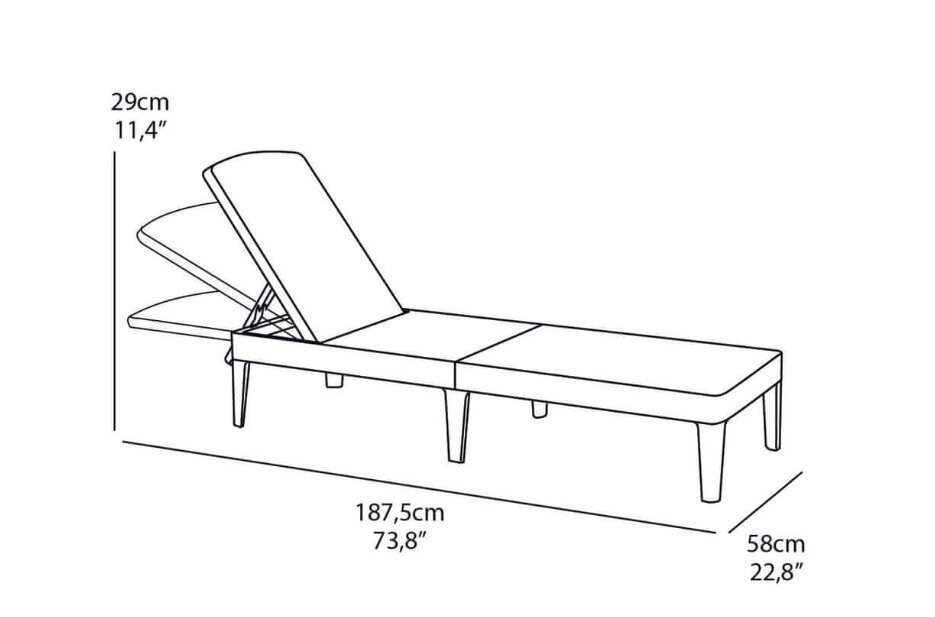 Allibert Jaipur lamamistool, hall plastik hind ja info | Päevitustoolid | kaup24.ee