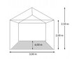 Paviljon Casaria 6 seina 3 x 6 x 2,5 m hind ja info | Varikatused ja aiapaviljonid | kaup24.ee