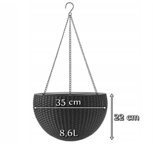 Ripppott Keter Hanging Sphere hall hind ja info | Dekoratiivsed lillepotid | kaup24.ee