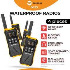 Decross DC93Quad Orange (компл. 4шт.) цена и информация | Радиостанции, рации | kaup24.ee