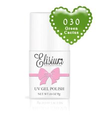 Hübriidküünelakk Elisium UV Gel Polish 030 Green Cactus, 9 g hind ja info | Küünelakid, küünetugevdajad | kaup24.ee