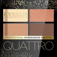 Палетка теней для век Eveline Quattro Professional Eyeshadow Palette 01, 3.2 г цена и информация | Тушь, средства для роста ресниц, тени для век, карандаши для глаз | kaup24.ee