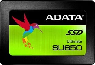 ADATA ASU650SS-256GT-R hind ja info | Sisemised kõvakettad (HDD, SSD, Hybrid) | kaup24.ee