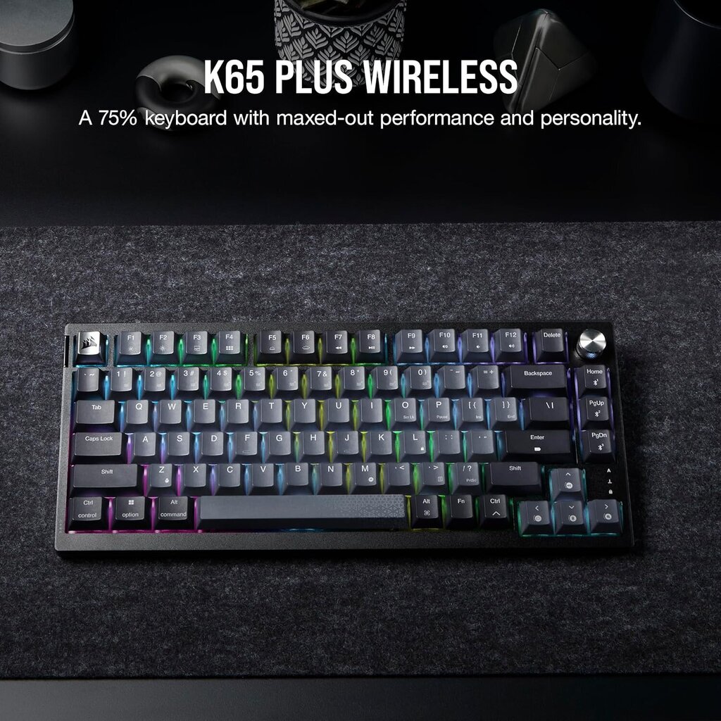 Corsair Gaming K65 Plus 75% RGB MX Red (CH-91D401L-NA) hind ja info | Klaviatuurid | kaup24.ee