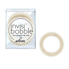 Elastne patsikumm Invisibobble Slim Stay Gold, 3 tk hind ja info | Juuste aksessuaarid | kaup24.ee