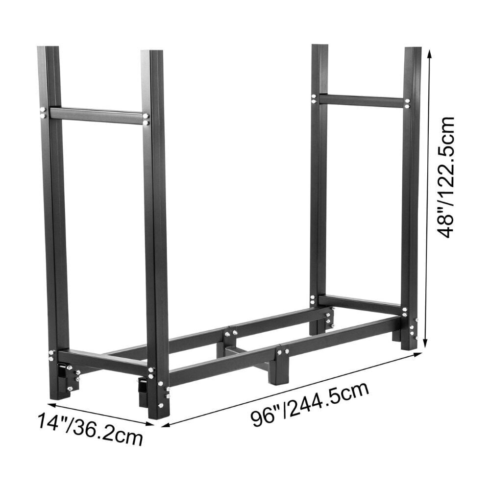 Metallist puualus Vevor, 590 kg, 244,5x36,2x122 цена и информация | Tarvikud kaminatele ja ahjudele | kaup24.ee