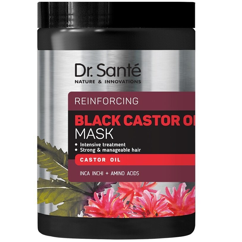 Dr. Sante Black Castor juuksemask ritsiiniõliga, 1000ml цена и информация | Maskid, õlid, seerumid | kaup24.ee